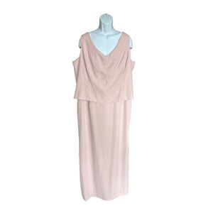 New Womens Nebiani Davids Bridal Beaded Sleeveless Mother of the Bride Dress 22W
